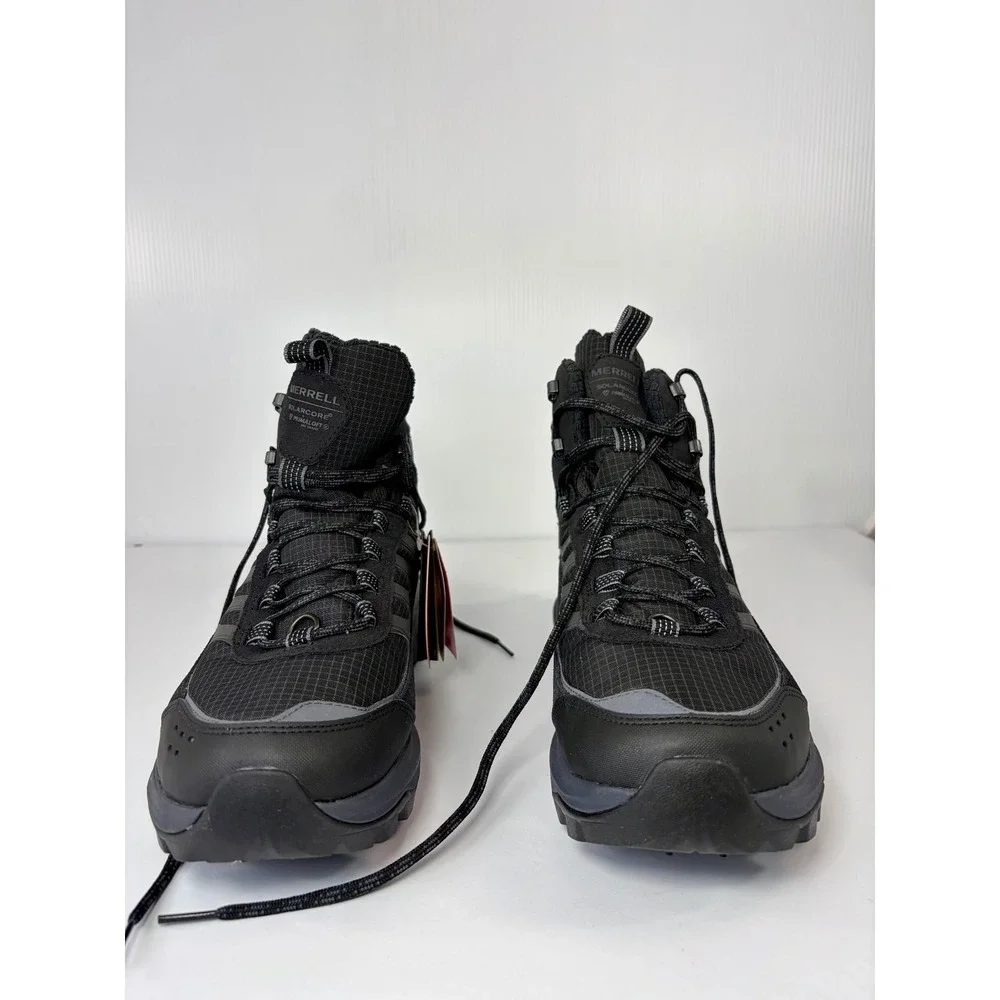 Merrell Moab Speed Thermo Mid Mens 11 WP Hiking Boots Black Primaloft Vibram Y2K